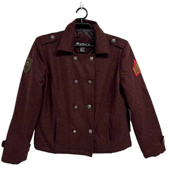 Member's Property women's wool blend lined jacket collared double breast size L - Picture 1 of 13